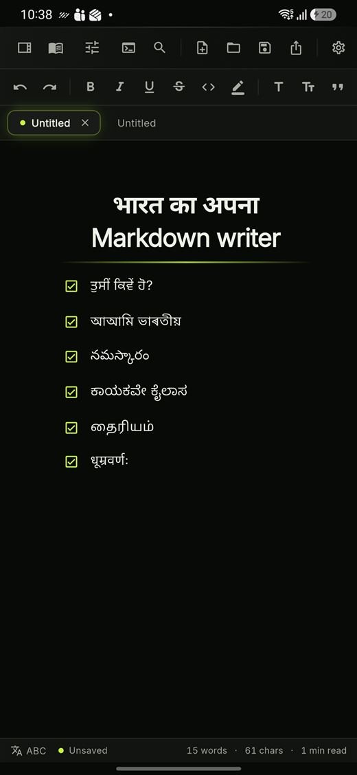 Writing in multiple Indian scripts